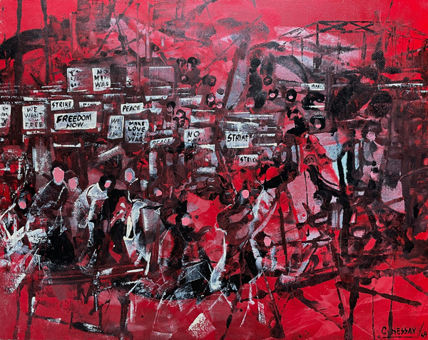 Carle Hessay, Sign Carriers, 1969